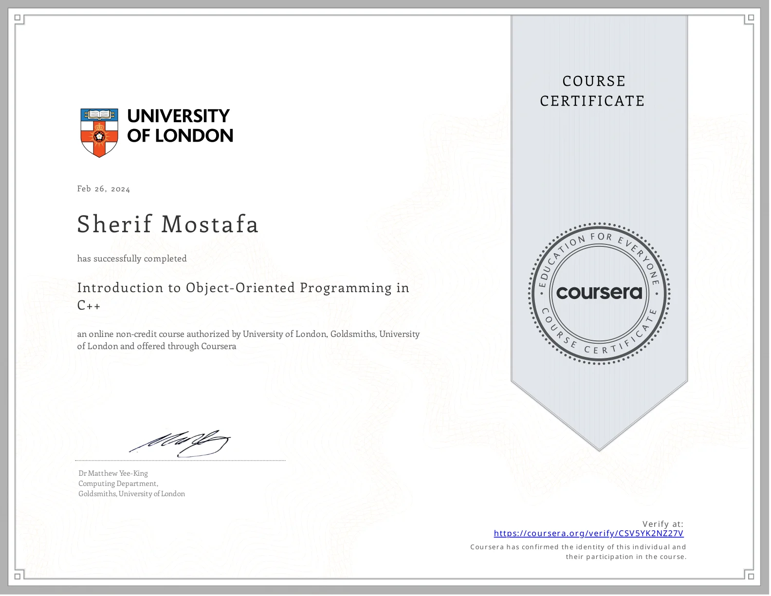 Introduction to Object-Oriented Programming in C++